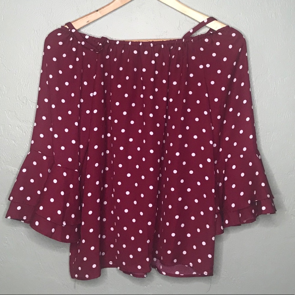 Polka Dot Off-Shoulder Top